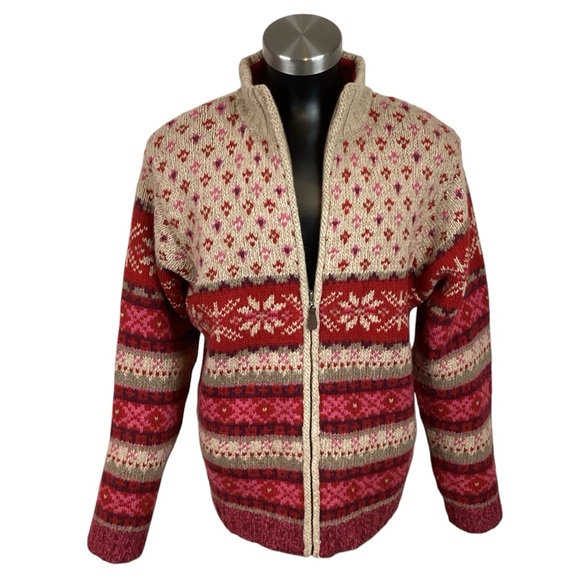 Eddie Bauer Collectibles Fair Isle Lambswool Cardigan...